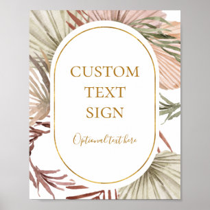 Affiche Symbole personnalisé Boho Tropical Botanical Carte