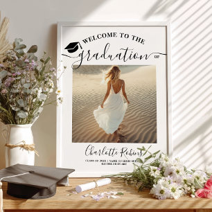 Affiche Symbole photo d'accueil pour la graduation de Boho