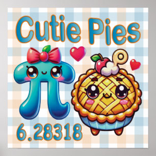 Affiche Symbole Pi mignon et pie Pie Pie Pie
