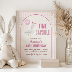 Affiche Symbole Pink Silly Goose Anniversaire Temps Capsul