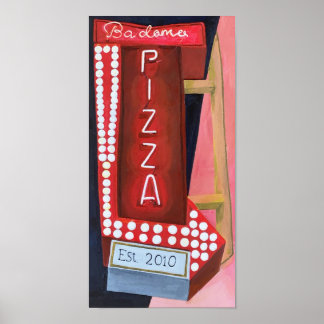 Affiche SYMBOLE Pizza Neon