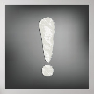 Affiche Symbole point d'exclamation Grunge Industriel