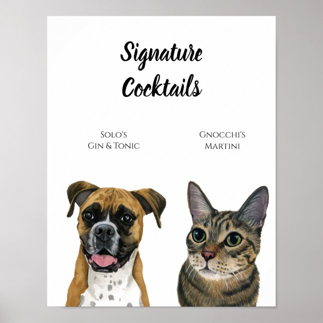 Affiche Symbole pour les réceptions de mariage pour chiens (Devant)