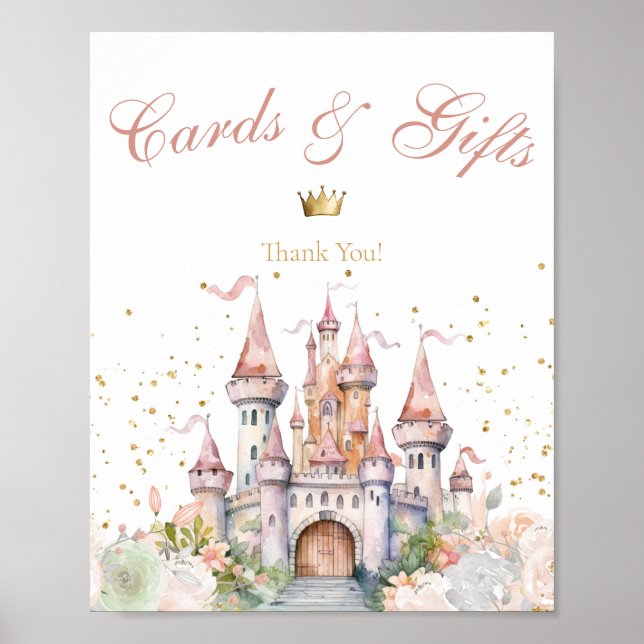 Affiche Symbole Princess Girl Blush Gold Royal Castle Cade (Devant)