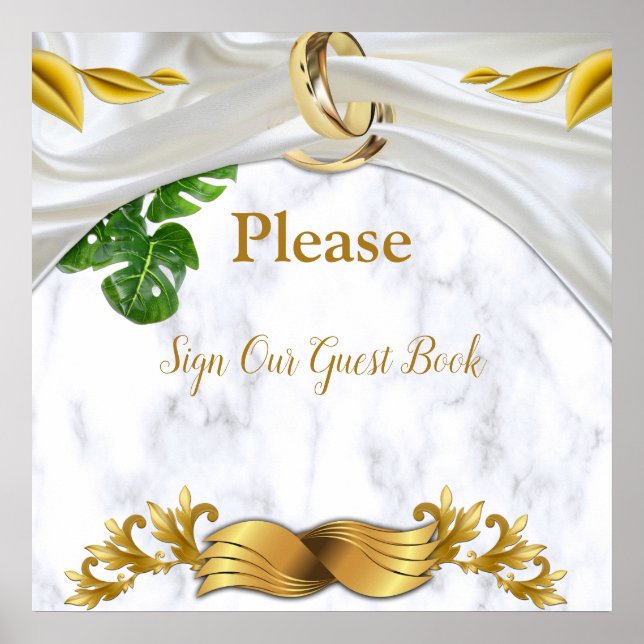 Affiche Symbole romantique du Mariage Tropical (Devant)