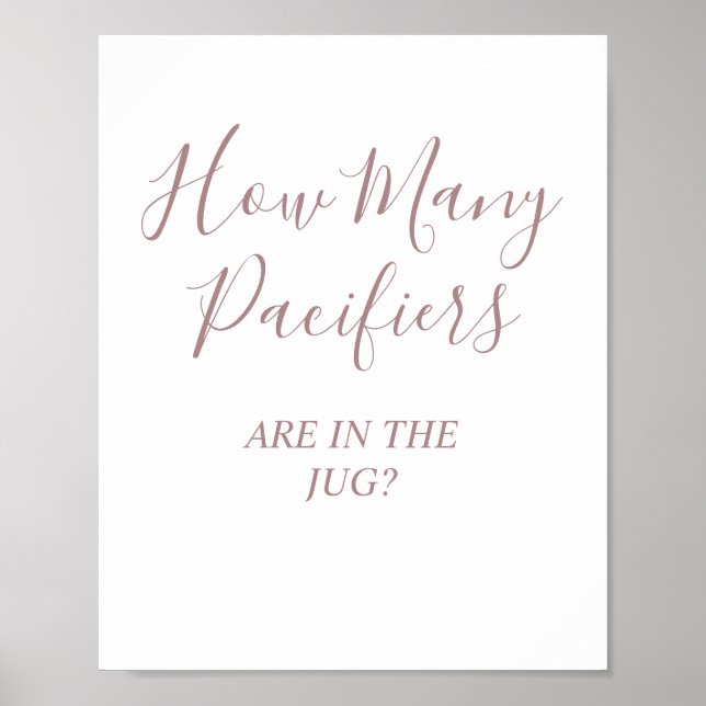 Affiche SYMBOLE rose Baby shower Pacifique (Devant)