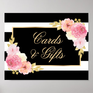 Affiche Symbole rose Blush Floral Mariages Cartes et Cadea
