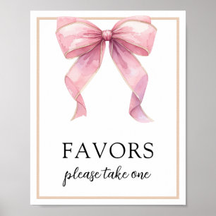 Affiche Symbole Rose Coquette Bow Faveurs