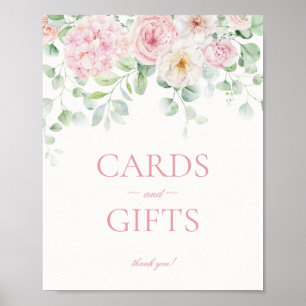 Affiche Symbole rose Floral Hydrangea Cartes et Cadeaux Bo