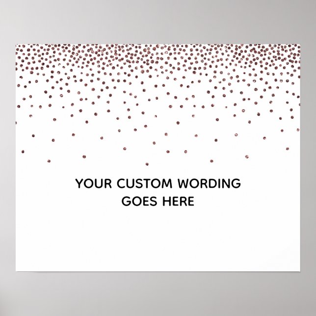 Affiche Symbole rose Gold Confetti do-it-yourself Blank Cu (Devant)