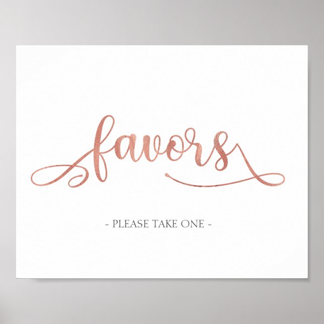Affiche Symbole Rose Gold Trendy Mariage (Devant)