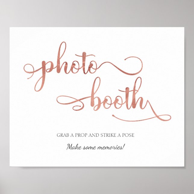 Affiche Symbole Rose Gold White Mariage tendance (Devant)
