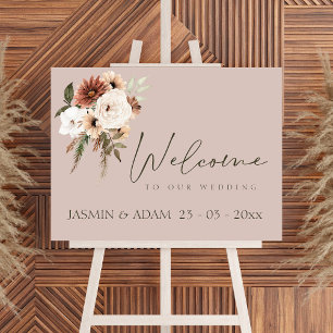 Affiche SYMBOLE Rose OR ET Mariage Floral vert moderne