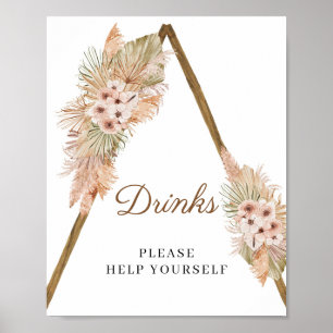 Affiche SYMBOLE ROUGE Séché Palm Pampas Herbe Pampas