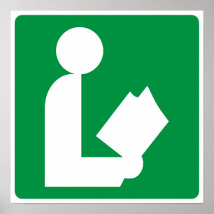 Affiche Symbole routier de la bibliothèque