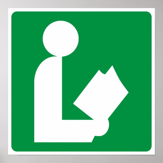 Affiche Symbole routier de la bibliothèque (Devant)