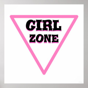 Affiche SYMBOLE ROUTIER Fille Zone