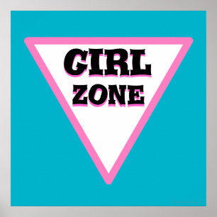 Affiche SYMBOLE ROUTIER Fille Zone