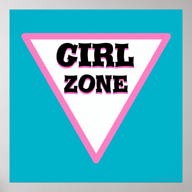 Affiche SYMBOLE ROUTIER Fille Zone (Devant)