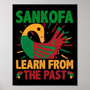 Affiche Symbole Sankofa et Adinkra Ghana pour l'histoire d