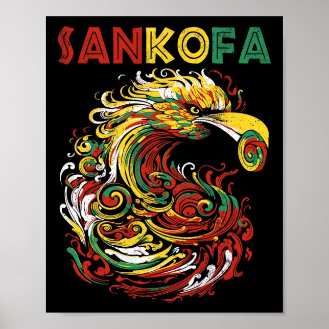 Affiche Symbole Sankofa JunetDix Ghana Sankofa Adinkra (Devant)