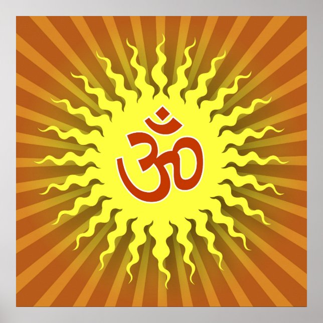 Affiche Symbole spirituel Om (Devant)