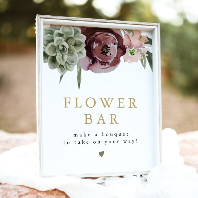 AFFICHE SYMBOLE SUCCINCTE DE LA BARRE FLEURIÈRE BOHO AVA B (Créateur téléchargé)