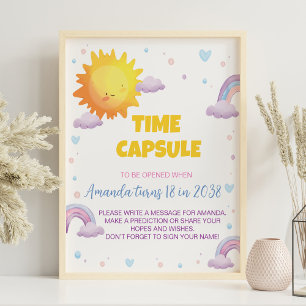 Affiche Symbole Sunshine Rainbow Birthday Time Capsule
