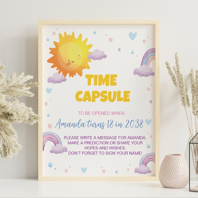 Affiche Symbole Sunshine Rainbow Birthday Time Capsule (Créateur téléchargé)