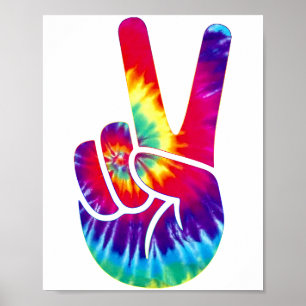 Affiche SYMBOLE SYMBOLE DE PAIX Tie Dye