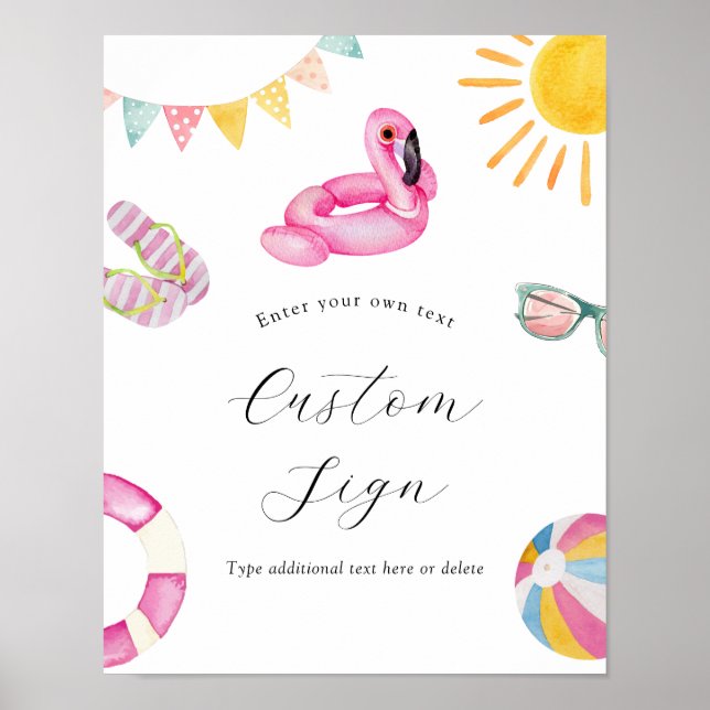 Affiche Symbole texte personnalisé de l'anniversaire de la (Devant)