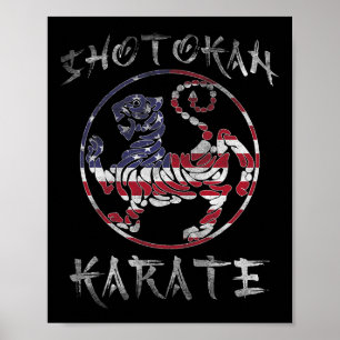 Affiche Symbole tigre karaté Shotokan Usa Squad Martial Ar