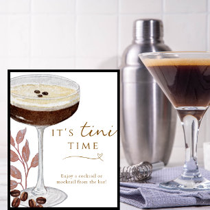 Affiche Symbole Tini Time Funny Espresso Martini Bar