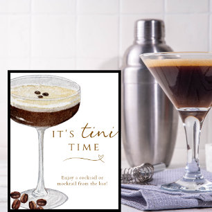 Affiche Symbole Tini Time Funny Espresso Martini Bar