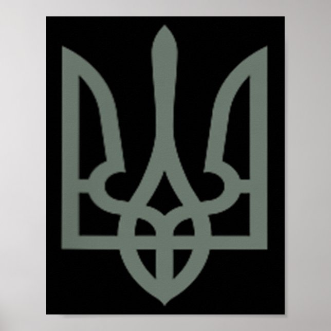 Affiche Symbole trident ukrainien Tryzub Emblem (Devant)
