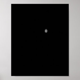 Affiche Symbole ukrainien Tryzub sur le cœur - Ukraine Tri