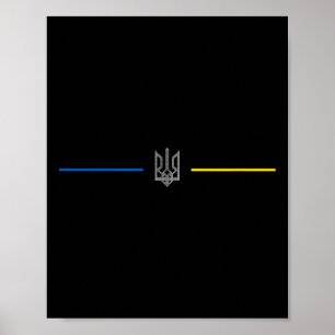 Affiche Symbole ukrainien Tryzub - Trident ukrainien 2