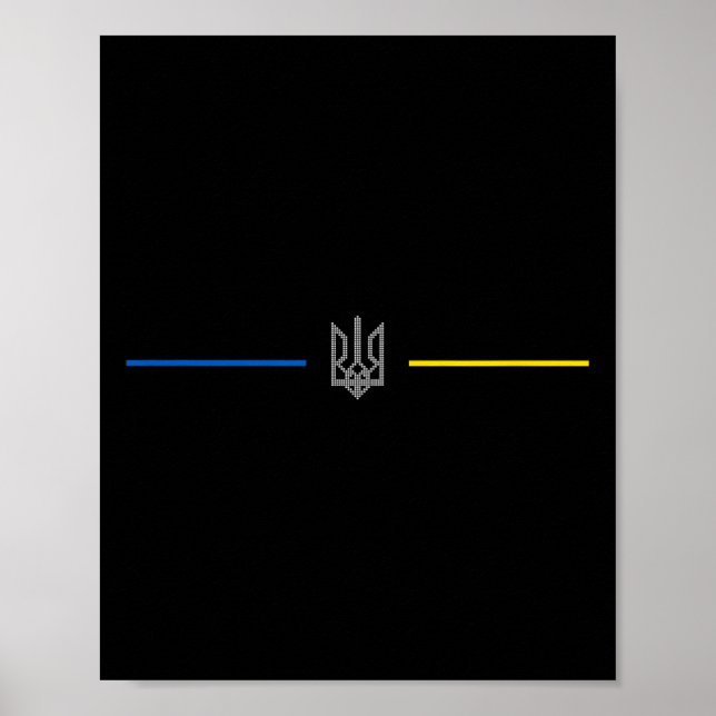 Affiche Symbole ukrainien Tryzub - Trident ukrainien 2  (Devant)
