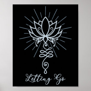 Affiche Symbole Unalome Fleur de Lotus Lâcher prise