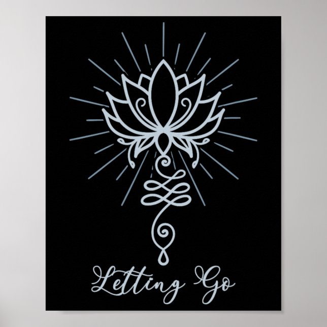 Affiche Symbole Unalome Fleur de Lotus Lâcher prise  (Devant)