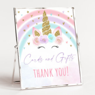 Affiche Symbole Unicorn Rainbow Cards & Gifts Party