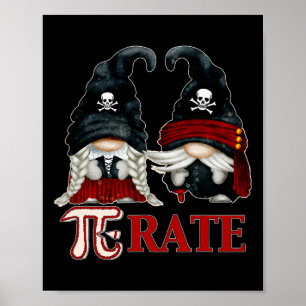 Affiche Symbole unique Pirate Gnome Et Funny Pi Day pour M