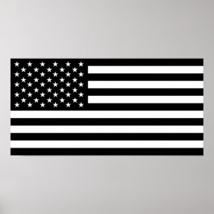 Affiche symbole usa du drapeau noir américain