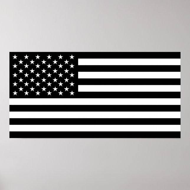 Affiche symbole usa du drapeau noir américain (Devant)