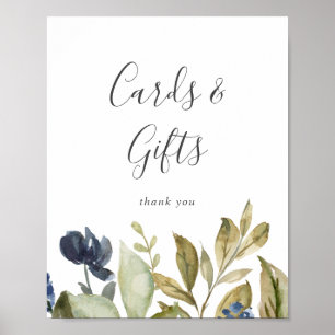 Affiche Symbole vert d'automne Cartes et cadeaux