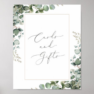 Affiche Symbole vert Eucalyptus Cartes de Mariage et Cadea
