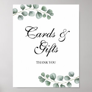 Affiche Symbole vert Eucalyptus Cartes de Mariage et Cadea