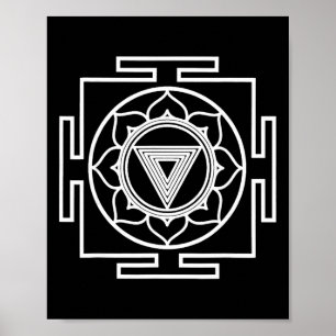 Affiche Symbole Yantra hindou Kali Hindouisme Yoga Art ori