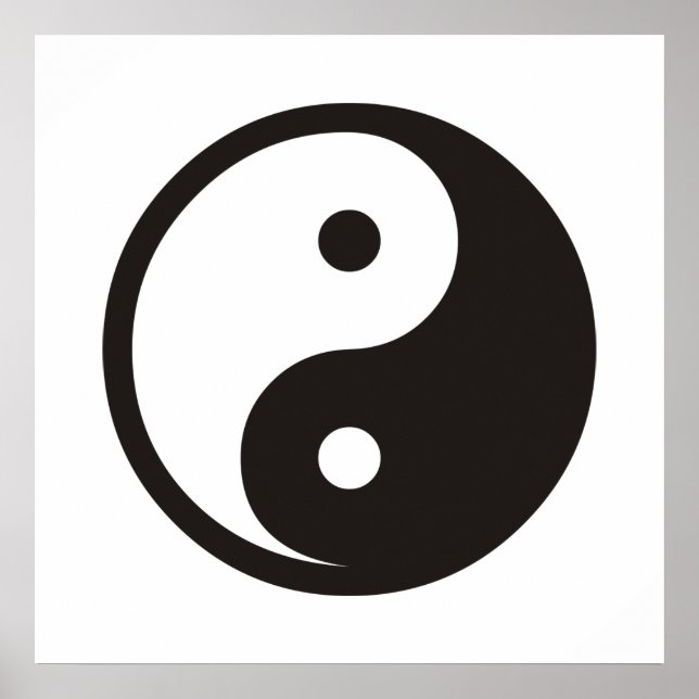 Affiche Symbole Yin Yang - tatouage solide (Devant)
