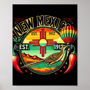 Affiche Symbole Zia du Nouveau-Mexique, Grand Géocoucou &